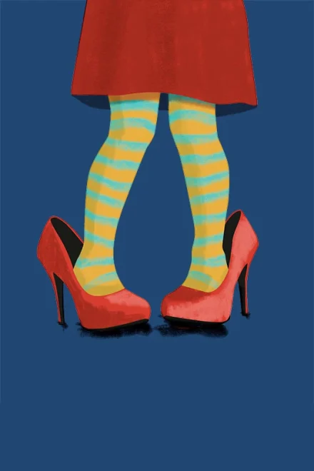 Illustration of a girl in heels