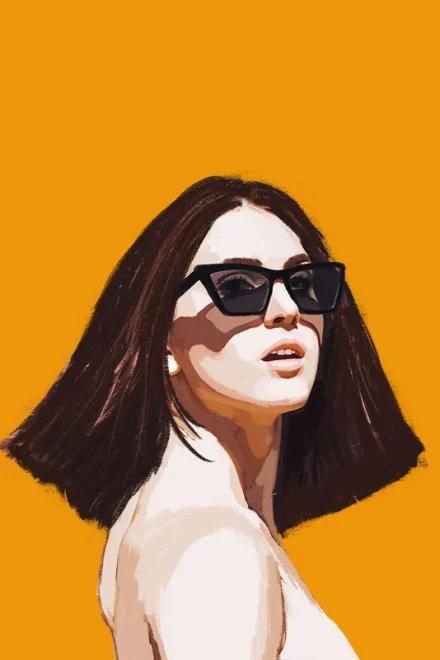 Illustration of a woman with sunglasses