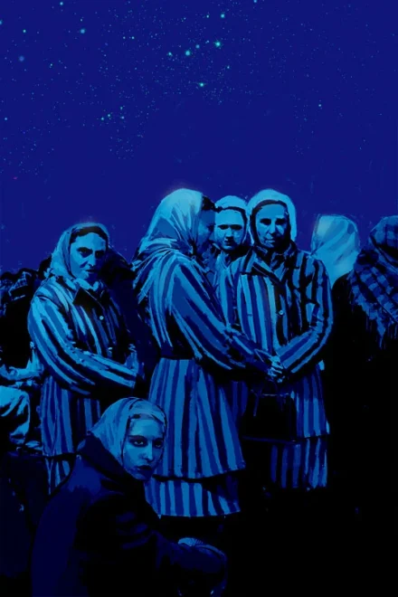 Illustration of women in concentration camp