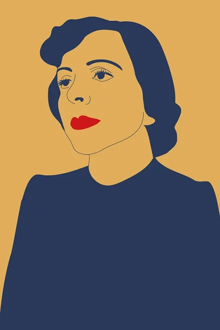 Vector portrait of Vicki Baum