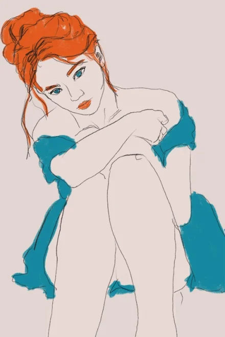 Illustration of a redheaded girl