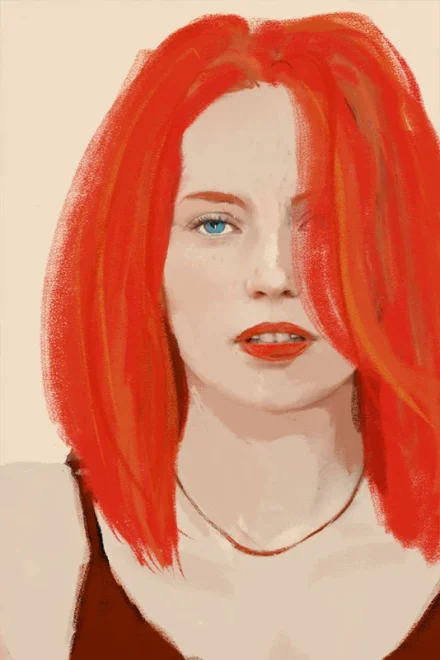Illustration of a redhead