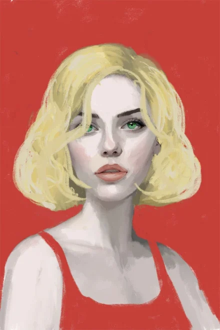 Illustration of a blonde girl